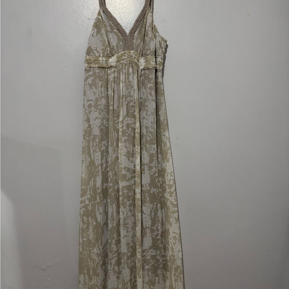 Soft Surroundings Beige and Cream Maxi Dress